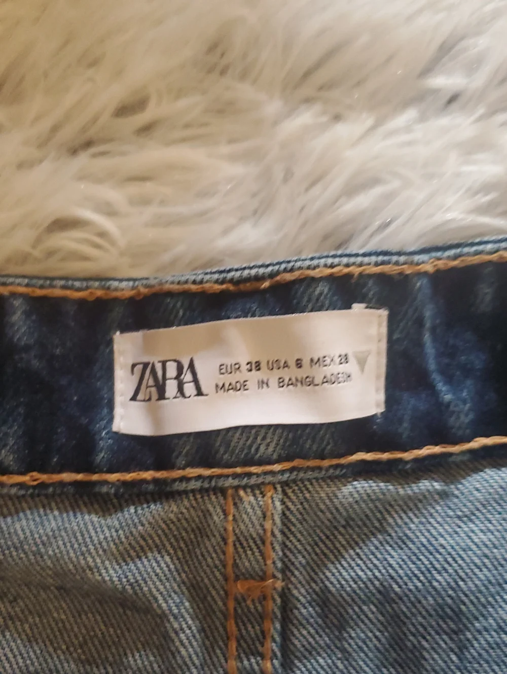 *Zara Distressed Dark Blue Denim Jean Shorts*